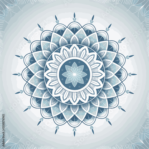 Intricate mandala design for yoga studio background