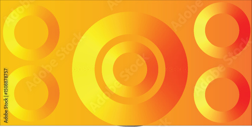 Modern abstract background with memphis elements in yellow and orange gradients and retro themed for posters