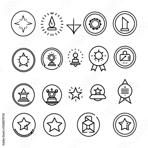 インターフェースと分析アイコン｜Interface and Analysis Icon Set