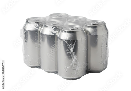 SixPack of Aluminum Beverage Cans in Shrink Wrap