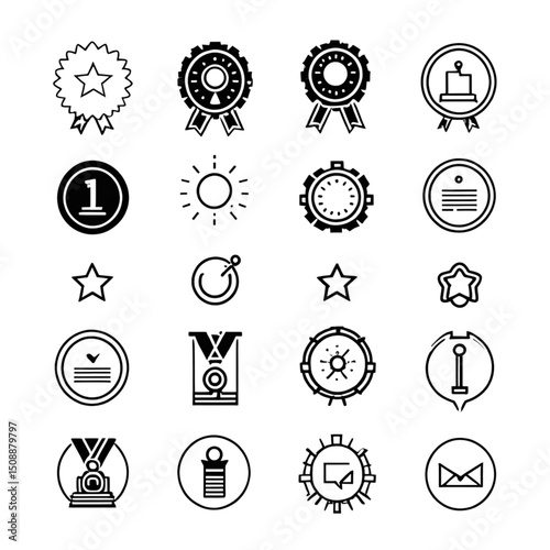 メダルとトロフィーアイコン集｜Medal and Trophy Icon Collection