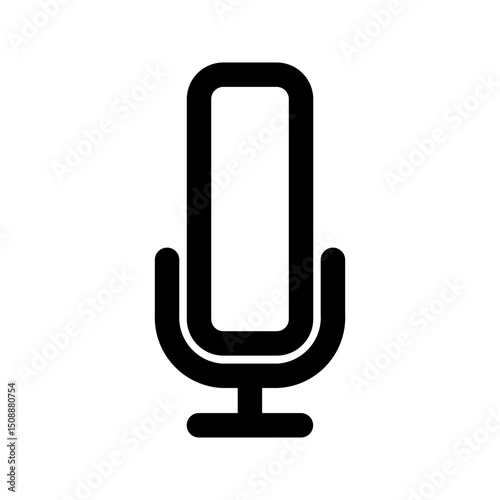 Microphone, linear style icon. Represents a microphone for recording or speaking. Editable stroke width.	