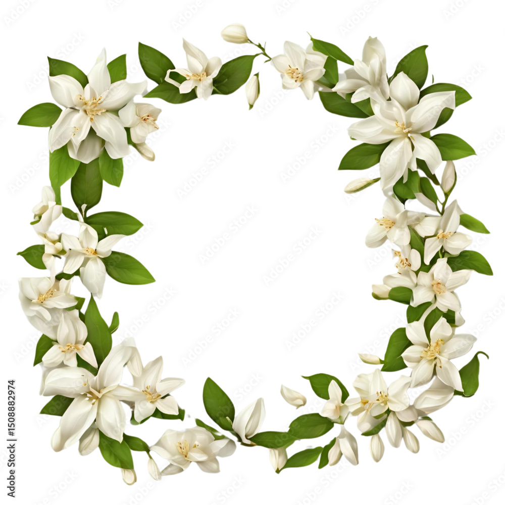 Naklejka premium Colorful Floral Frame with a Simple Unique Touch 