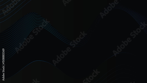 Abstract Dark Waves with Subtle Blue Highlights