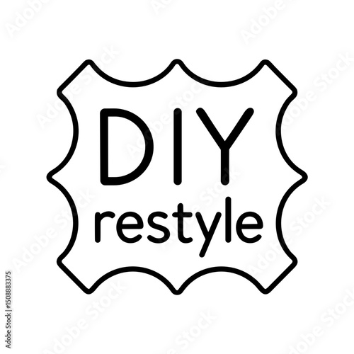 DIY restyle label in minimalist design for summer wardrobe preparation  