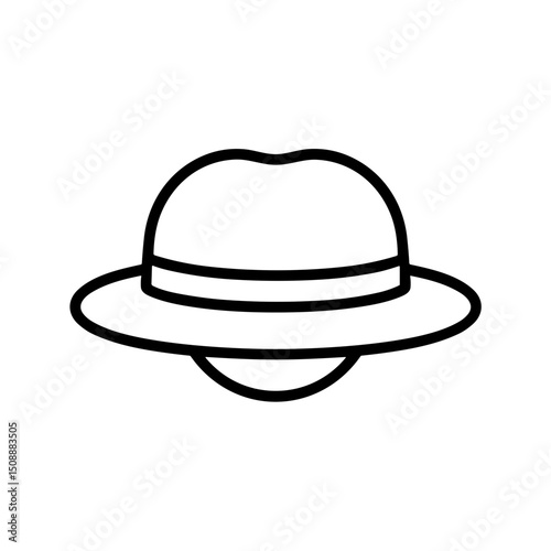 Stylish sun hat with UPF protection label for summer wardrobe preparation  