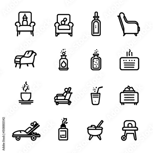 美容師とエステティシャンのアイコンセット｜Beauticians and Estheticians Icon Set