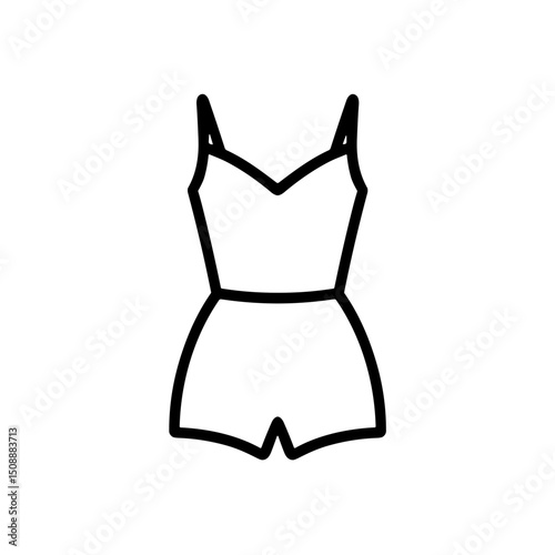 Women's light romper design in minimalistic style  
