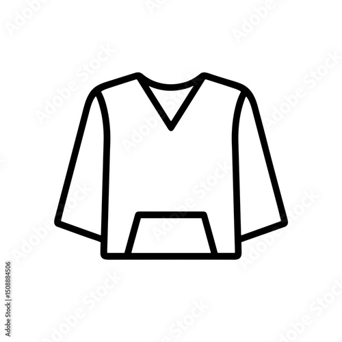 Wide sleeve summer coverup icon for preparing summer wardrobe  