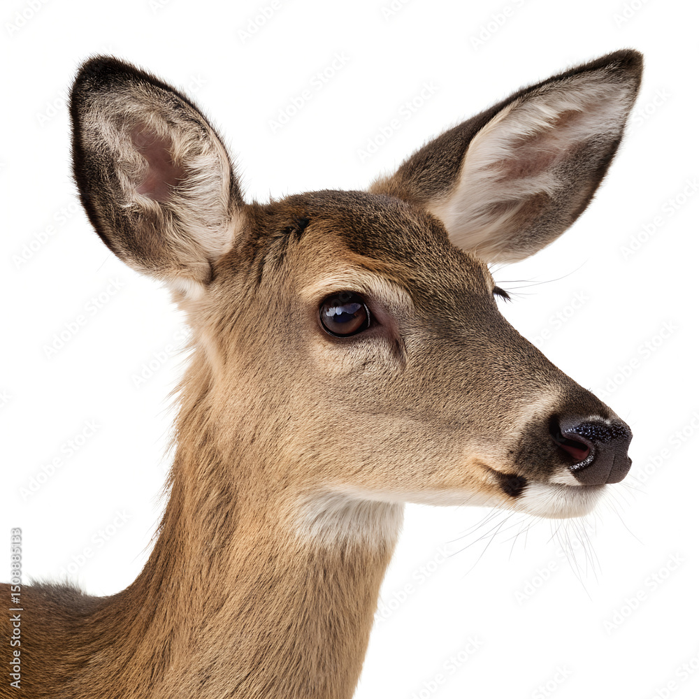 Fototapeta premium Fawn (Young Deer) (Head Portrait)