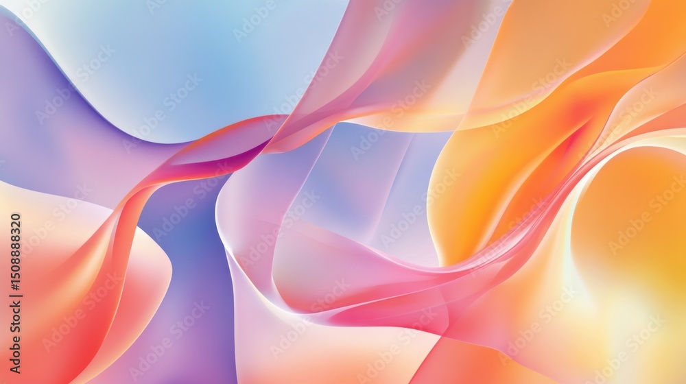 custom made wallpaper toronto digitalAbstract pastel swirls of pink, orange, and purple.