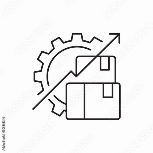 Logistics delivery package tracking icon vector sign