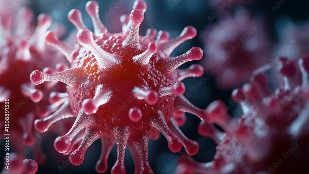 virus in blood, scientific macro video, coronavirus, covid, smallpox, pox, bacteria, microorganism under microscope, biology, chemistry, anatomy, plasma, cell, disease, infection, contamination, ill