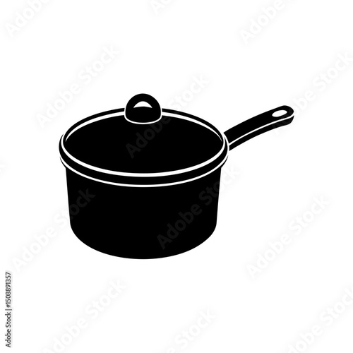 Vector illustration of Saucepan silhouette