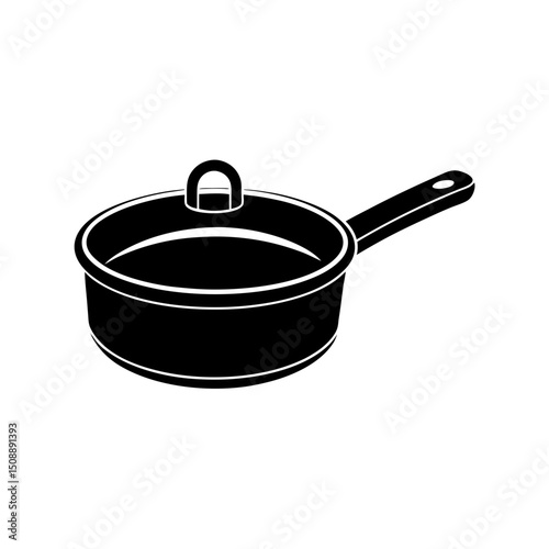 Vector illustration of Saucepan silhouette