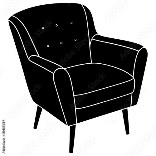 black leather armchair