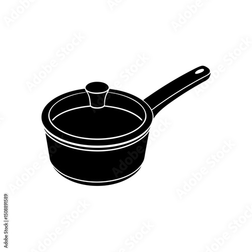 Vector illustration of Saucepan silhouette