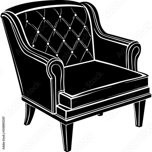 black leather armchair