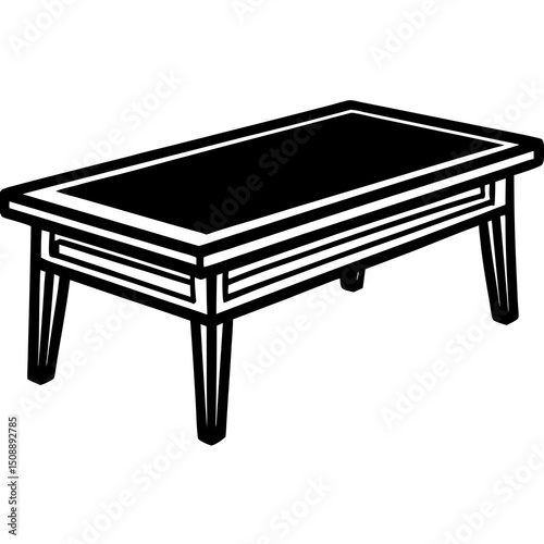 wooden table isolated on white