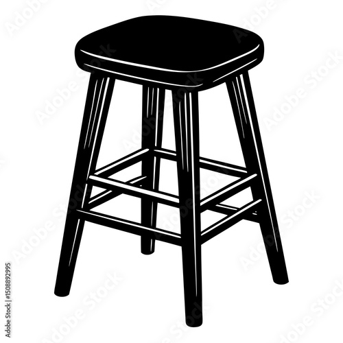 wooden chair isolated on white