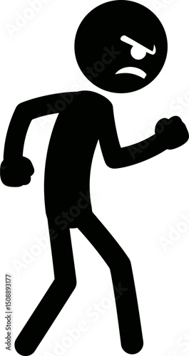 Angry Stick Figure Illustration  A Powerful Symbol of Frustration and Anger