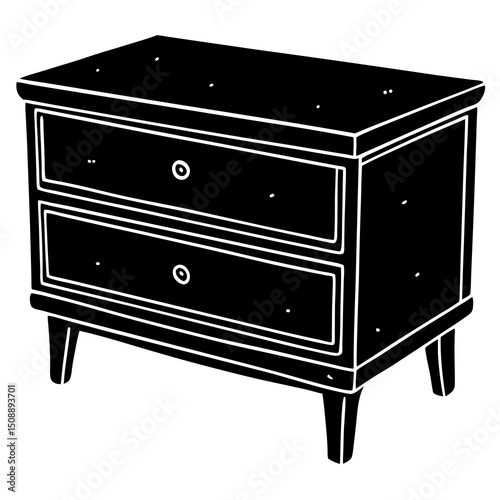 chest of drawers vector illustration