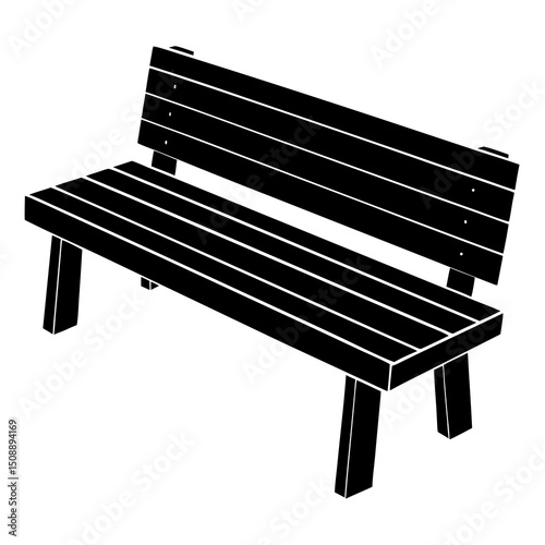 bench on a white background