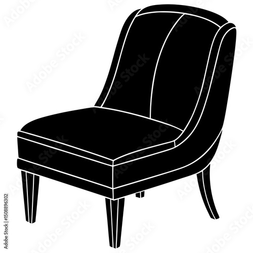 armchair isolated on white background