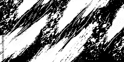 Black and white grunge. Distress overlay texture. Abstract surface dust and rough dirty wall background concept. Worn, torn, weathered effect. Vector illustration, EPS 10.