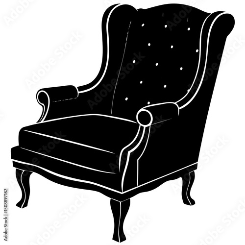 black leather armchair