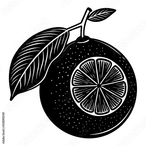 vector illustration of an orange fruit