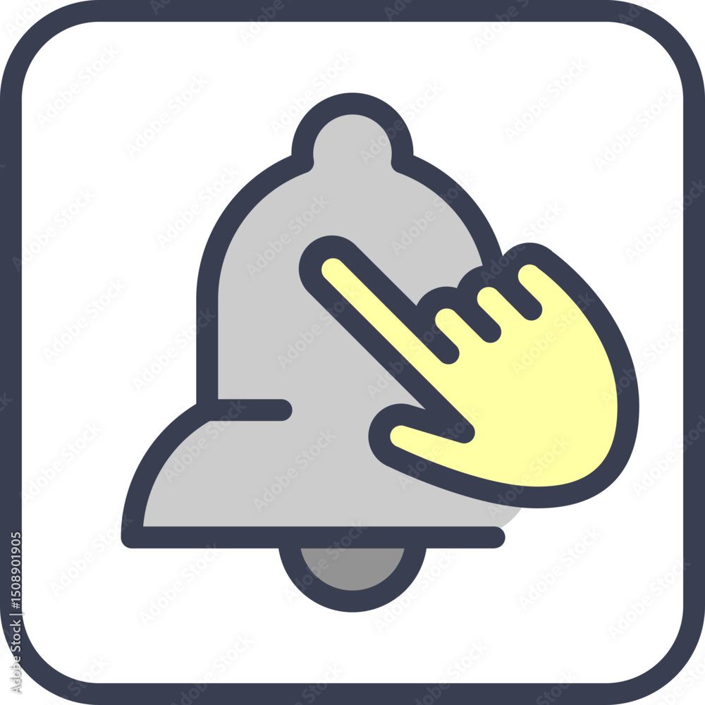 Notification Bell Icon Clickable Alert Symbol for UI Design Notification Bell Icon Clickable Alert Symbol for UI Design