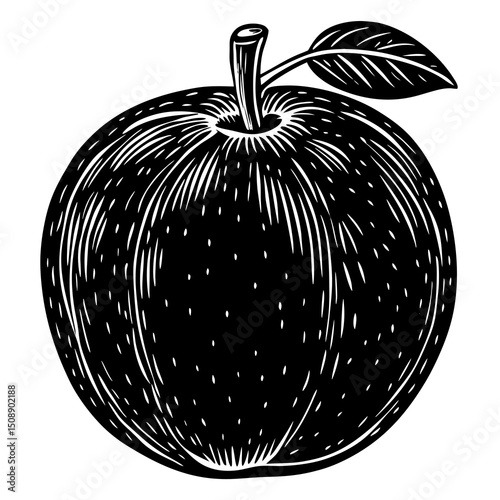 black and white apple