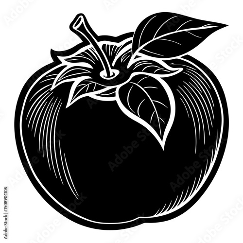black and white apple