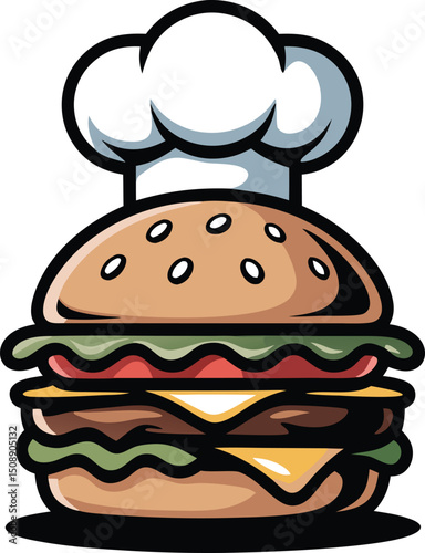 Burger with Chef Hat