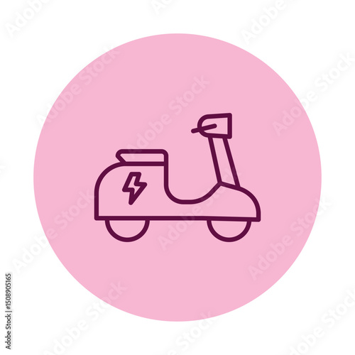 Electric Scooter pentaglow , vector, pixel perfect, illustrator file 
