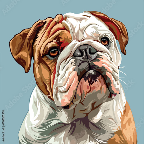 illustration, vector, dog, animal, black, portrait, bulldog, pet, head, graphic, face, domestic, isolated, breed, mammal, symbol, canine, icon, cartoon, funny, drawing, image, background, puppy, 