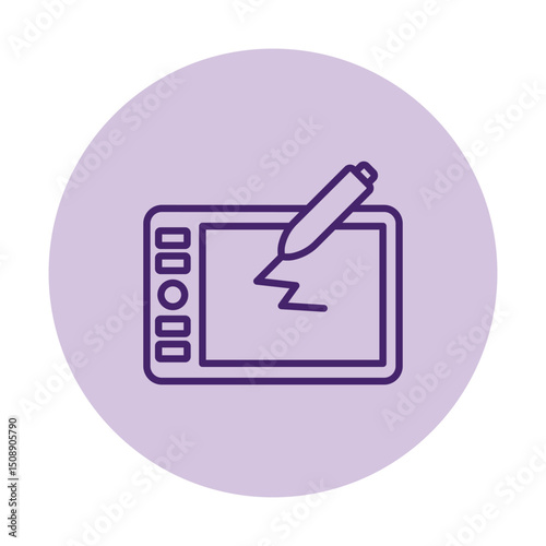 Graphic Tablet pentaglow , vector, pixel perfect, illustrator file
