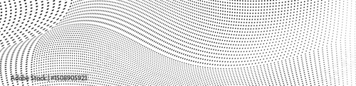 Abstract halftone wave dotted background. Futuristic twisted grunge pattern, dot, circles.  Vector modern optical pop art texture for posters, business cards, cover, labels mock-up, stickers layout