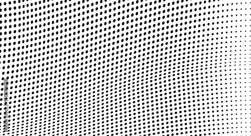 Abstract halftone wave dotted background. Futuristic twisted grunge pattern, dot, circles.  Vector modern optical pop art texture for posters, business cards, cover, labels mock-up, stickers layout