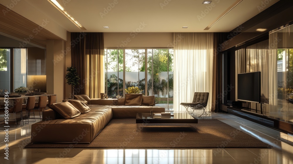 Fototapeta premium Modern Living Room Decor and Furnishings