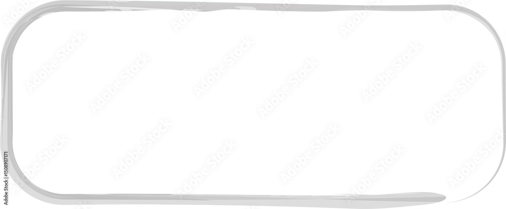 Fototapeta premium Rounded rectangle brush strokes frame for tag, label, card