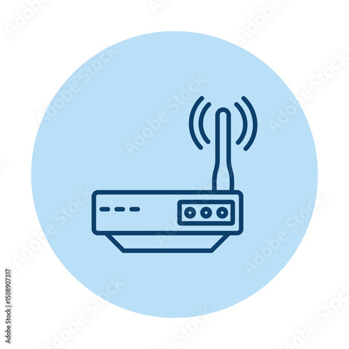 Wi-fi Router pentaglow , vector, pixel perfect, illustrator file 
