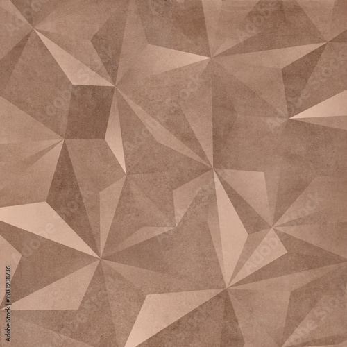 High resolution 3d abstract geometric brown or mocha background, triangle seamless	
