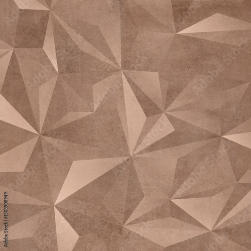 High resolution 3d abstract geometric brown or mocha background, triangle seamless	
