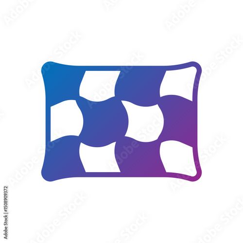 pillow gradient flat icon	