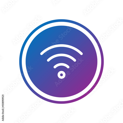wifi gradient flat icon