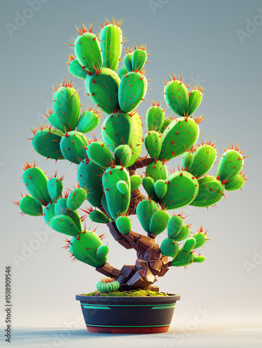 Cactus created with Generative AI Technology, ai, generative