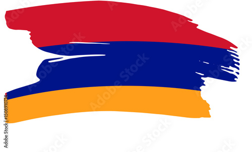 Abstract Armenian Flag Grunge Style Vector Graphic