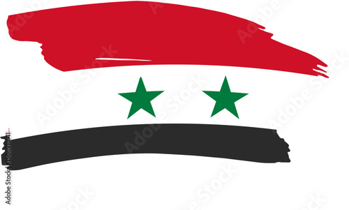 Syrian Flag A Grunge-Style Vector Illustration